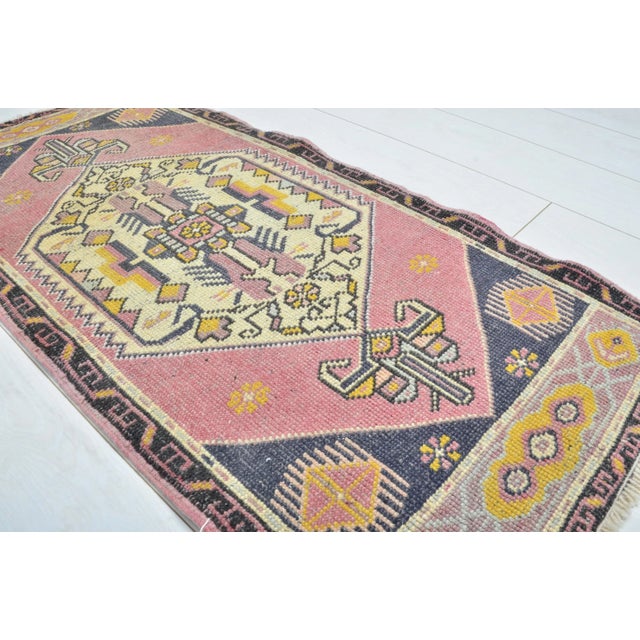 Modern Natural Muted Boho Decor Vintage Rug For Sale - Image 3 of 6