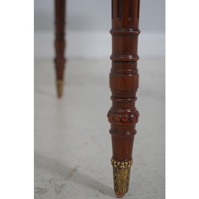 Pair Theodore Alexander French Mahogany Lamp Tables For Sale - Image 13 of 18