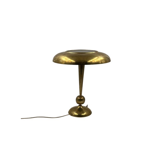 Oscar Torlasco Model 143 Table or Desk Lamp in Brass by Oscar Torlasco for Lumi, Italy, 1950s For Sale - Image 4 of 18