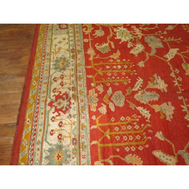 Early 21st Century Antique Oushak Rug For Sale - Image 5 of 18