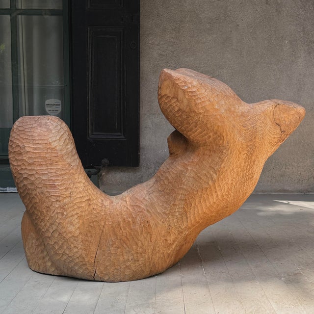 Title: Reclining Woman Artist/Maker: Unknown Date: Vintage, mid-to-late 20th century Medium: Wood Technique: Hand-carved,...