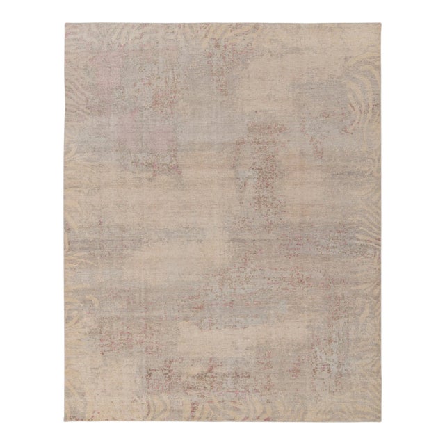 Rug & Kilim’s Faded Zebra Rug, 9x12 For Sale