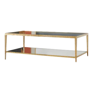 Modern History Sculpture Cocktail Table - Antique Brass