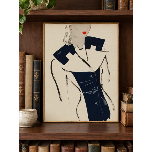 Bunny Williams Home Vintage French Fashion Art Print – Hollywood Regency Decor, 36" X 48" For Sale - Image 4 of 9