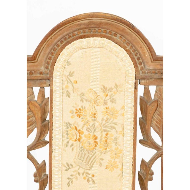 Louis XVI Silk Embroidery Panel Chair, Ca. 1900 For Sale - Image 4 of 8