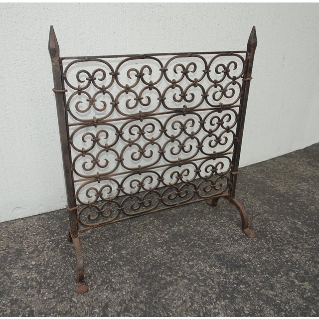 Gorgeous Fireplace Screen in Good Vintage Condition. Solid and Firm. Wear is usual for its age. Please study the photos...