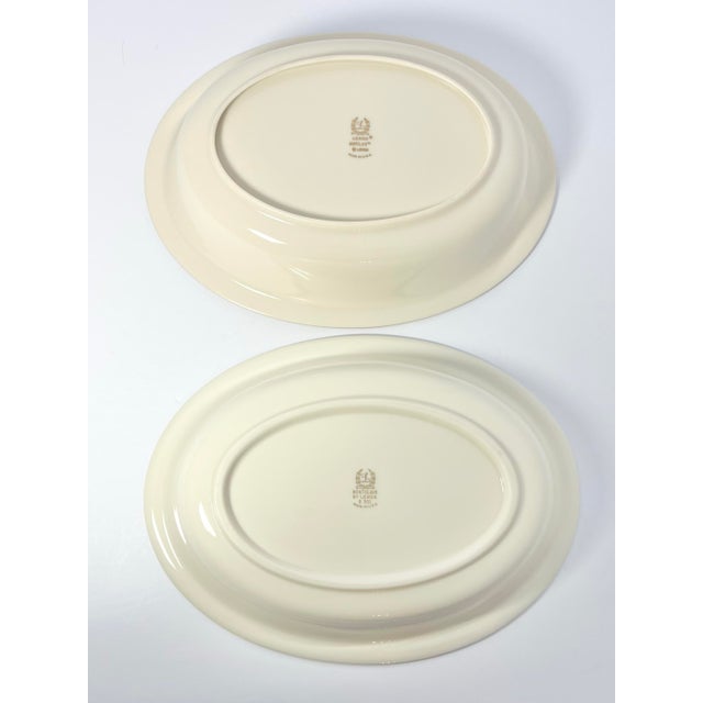 1980s 1980s Lenox “Montclair” Bone China Oval Serving Bowls - a Pair For Sale - Image 5 of 9