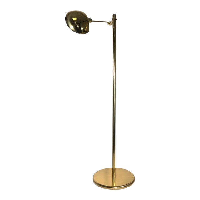 Vintage Holtkotter Leuchten Brass Swing Arm Floor Lamp For Sale