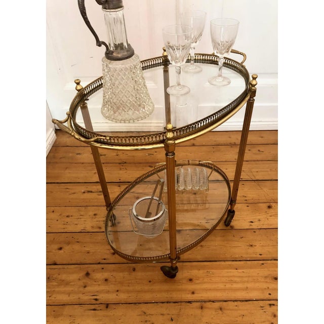 1950s Vintage Art Deco Serving Table with Removable Tray, 1950s For Sale - Image 5 of 10