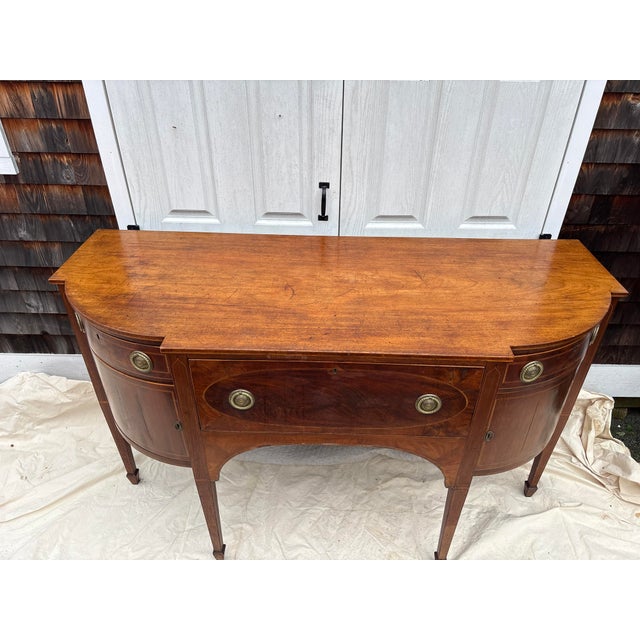 Wood Eary 19th Century Federal Mahogany Sideboard For Sale - Image 7 of 10