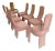 Trend Line Post Modern Dining Chairs in Dusty Rose For Sale