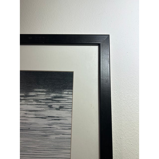 Drawing/Sketching Materials "At Rest" Original Graphite Drawing by Howard Moo Young – Jamaican Coastal Scene For Sale - Image 7 of 8