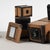Antique vintage photographic tools: cardboard projector this set of antique vintage photographic tools, consisting of a...