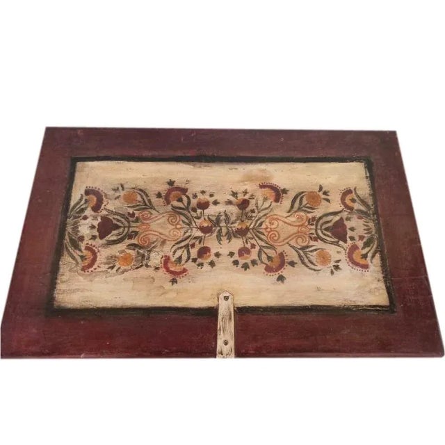 1920s 1920s Antique Floral Painted Trunk Indian Traditional Jewellery Chest For Sale - Image 5 of 6