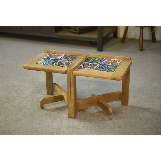1950s Bedside Tables by Guillerme and Chambron for Votre Maison, 1950s, Set of 2 For Sale - Image 5 of 12