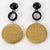 Angela Caputi Black and Gilded Resin Disk Dangle Clip Earrings- Set of 2 For Sale In Atlanta - Image 6 of 8