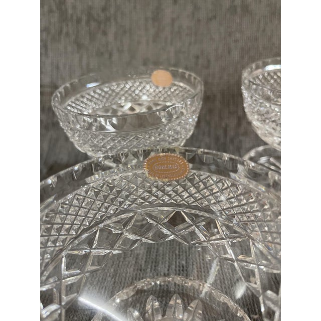Glass Mid-Century Bohemian Crystal Glasses, 1930s, Set of 6 For Sale - Image 7 of 8