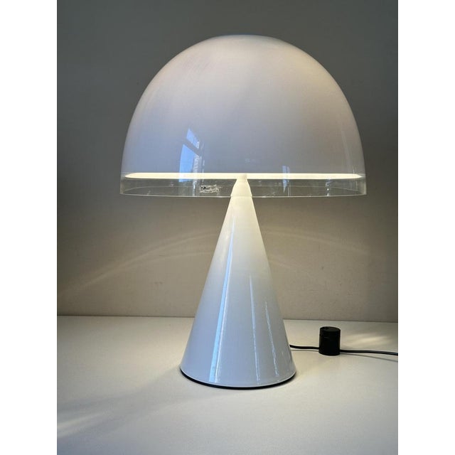 White Large Vintage Table Lamp, 1970s For Sale - Image 8 of 18