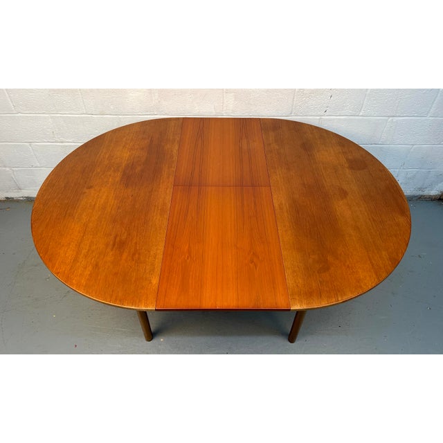 Brown Mid 20th Century Scottish Mid-Century Modern Teak Circular Table With Leaf by A. H. McIntosh & Co For Sale - Image 8 of 13
