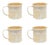 Crow Canyon Home Splatterware Mugs 12 oz. in Yellow & White Marble - Set of 4 For Sale