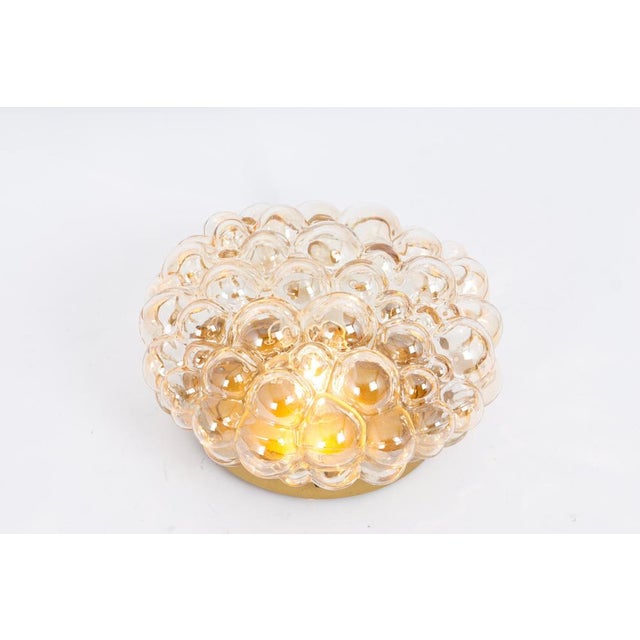 Large amber bubble glass sconce or flush mount in style by helena tynell, germany. High quality and in very good...