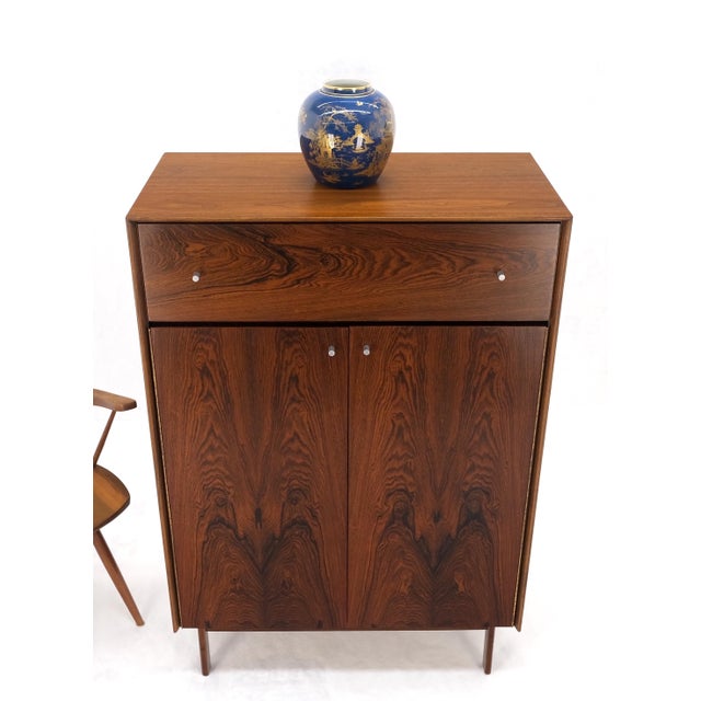 Danish Mid Century Modern Rosewood Two Door 9 Drawers Chest Dresser Credenza For Sale - Image 9 of 12