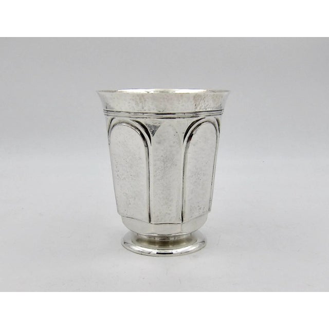 Gothic Marie Zimmermann Sterling Silver Arts & Crafts Tumbler Julep Cup For Sale - Image 3 of 12