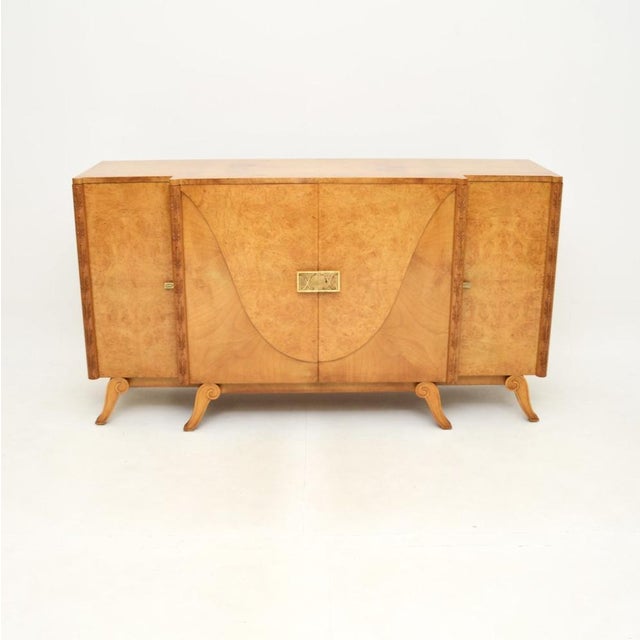 Art Deco Burr Walnut Sideboard attributed to Hille, 1920s For Sale - Image 16 of 16