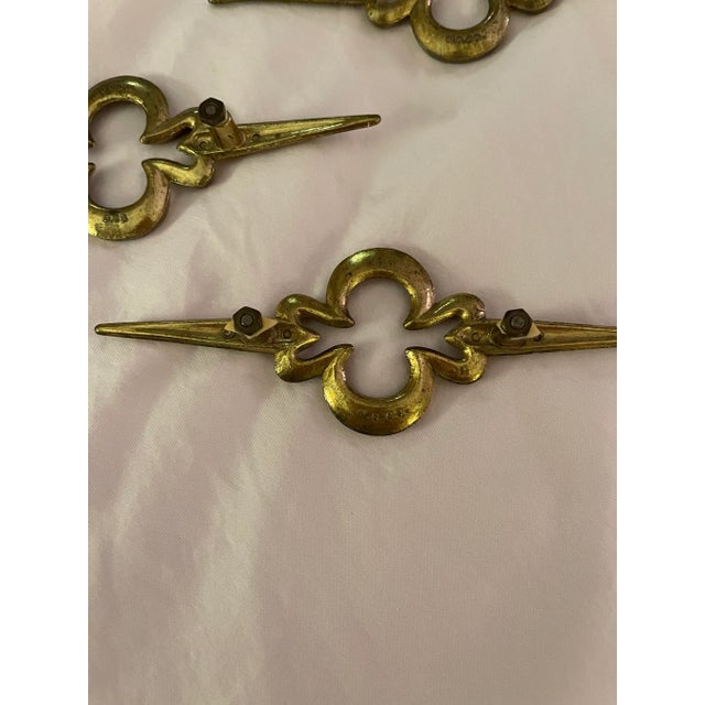 60s / 70s Mid-Century Replacement Hardware Brass - Set of 3 For Sale - Image 4 of 12
