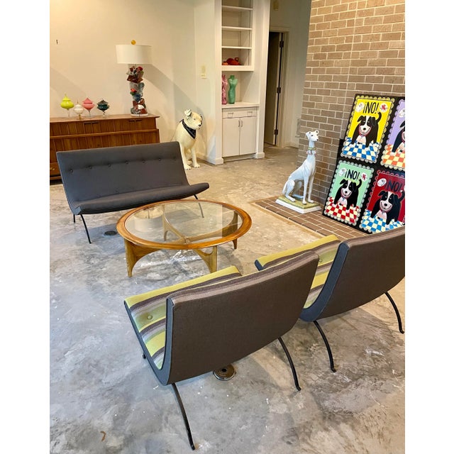 Pair of Milo Baughman Scoop Chairs With Label Mid Century Modern For Sale - Image 11 of 12