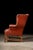 Vintage Wingback Tufted Leather Chesterfield Armchair in Burnt Red For Sale - Image 4 of 16