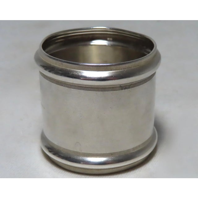 Large - Oversize Antique American Solid Coin Silver Napkin Ring by Wood & Hughes For Sale - Image 10 of 13