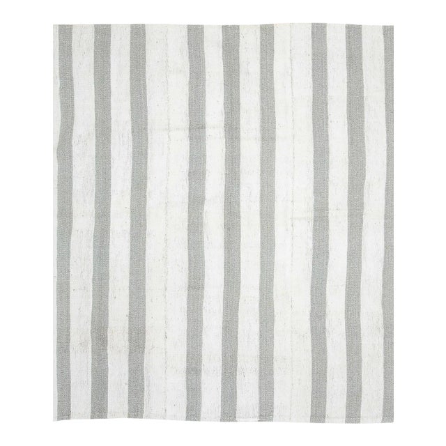 Striped Vintage Modern Kilim Rug For Sale