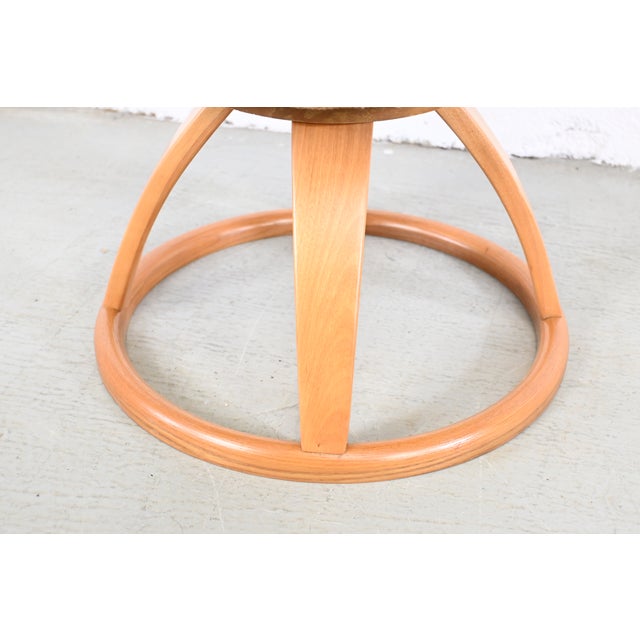 Heywood-Wakefield Heywood-Wakefield Vanity Pouf Stool, 1940s For Sale - Image 4 of 9