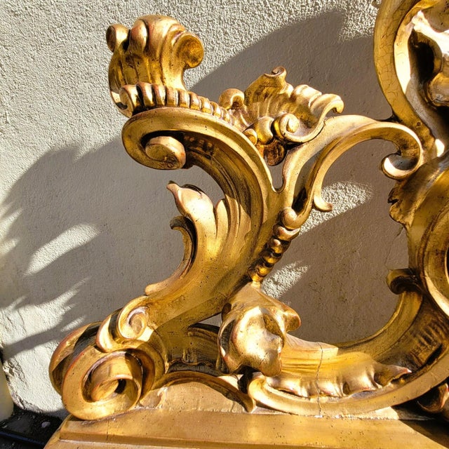 Large Carved Giltwood Headboard, 20th Century For Sale - Image 14 of 18