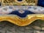 Wood Late 20thC French Louis XVI Blue Velvet Antique Gold Beech Settee For Sale - Image 7 of 14