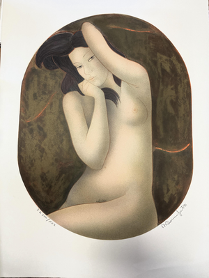 Alain Bonnefoit, Timidity with Nude, 1981, Lithograph