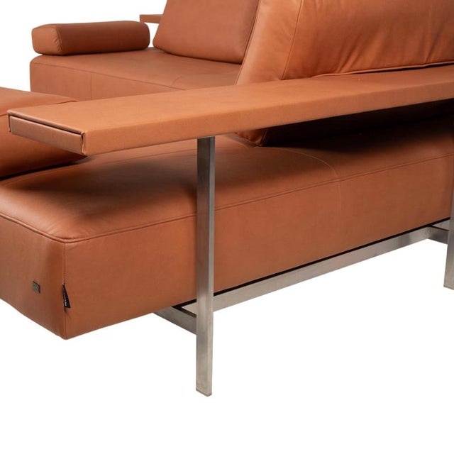 Dono 6100 Leather Corner Sofa in Orange Terracotta from Rolf Benz For Sale - Image 11 of 18