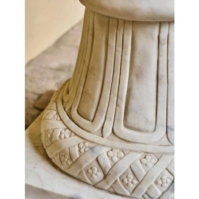 Classicist Marble Vase with Figural Decoration For Sale - Image 3 of 12