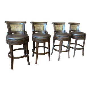 Marge Carson Hampton Model Ha47-29 Bar Stools - Set of 4 For Sale