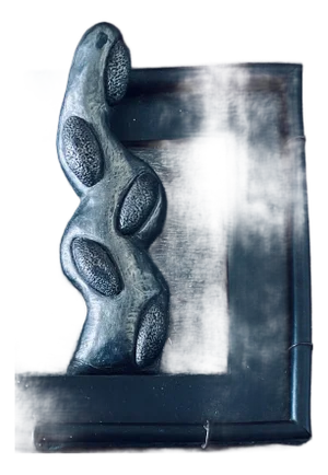Carol K. Brown, Abstract Mixed Media Biomorphism Wall Sculpture. Miami Artist Carol K Brown, c.1995