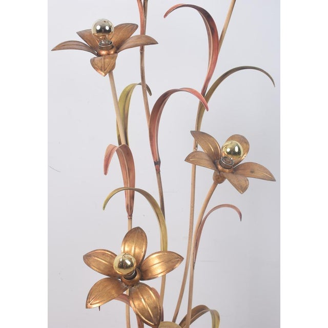 Beige Vintage Flower Floor Light, 1970s For Sale - Image 8 of 16