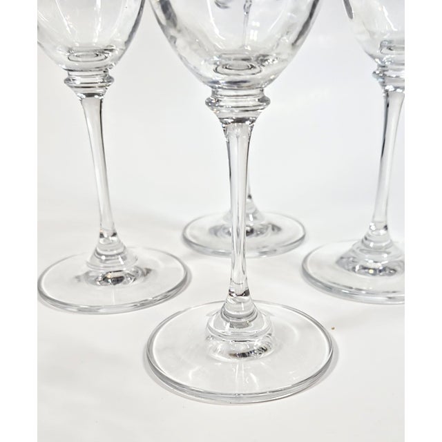 Transparent Crystal Champagne Flutes- Set of Four For Sale - Image 8 of 11