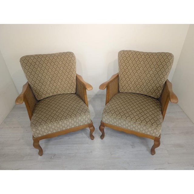 Textile Chippendale Lounge Chair with Raffia For Sale - Image 7 of 15