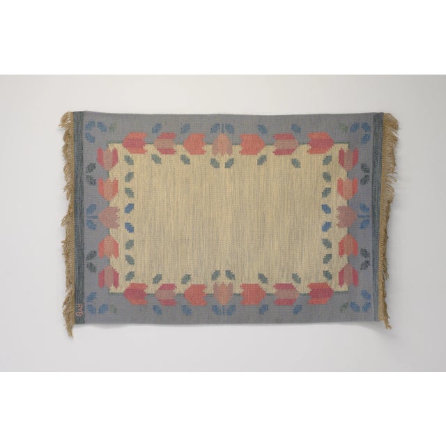 1960s Mid-Century Swedish Kilim Rug by Anne Marie Boberg, 1960s For Sale - Image 5 of 5