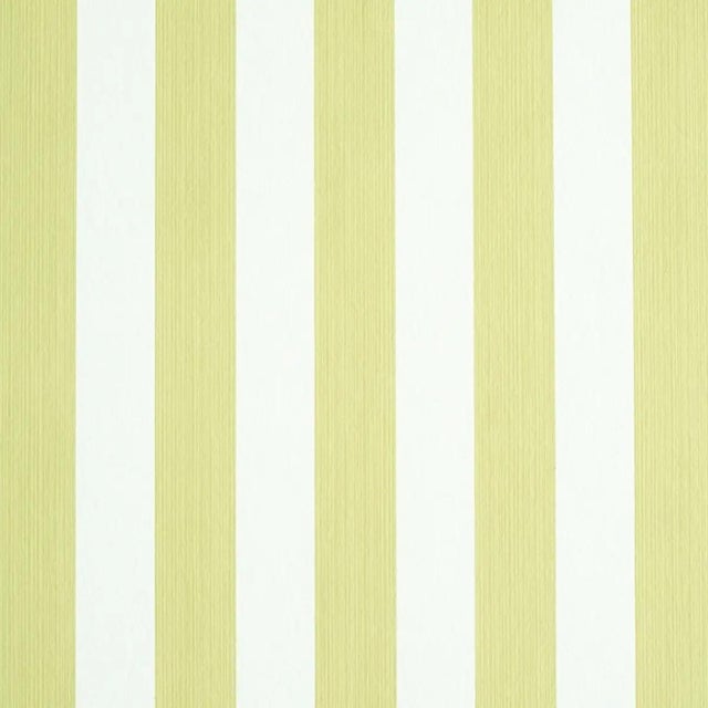 Schumacher Sample - Schumacher Edwin Stripe Medium Wallpaper in Citron For Sale - Image 4 of 4