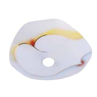 Glass Colored Dish Ceiling Lamp, 1950s For Sale
