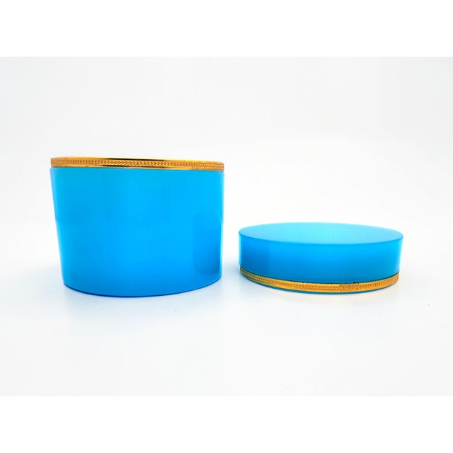 Mid-Century Modern Murano Opaline Glass Jewelry Box, 1950s For Sale - Image 3 of 12