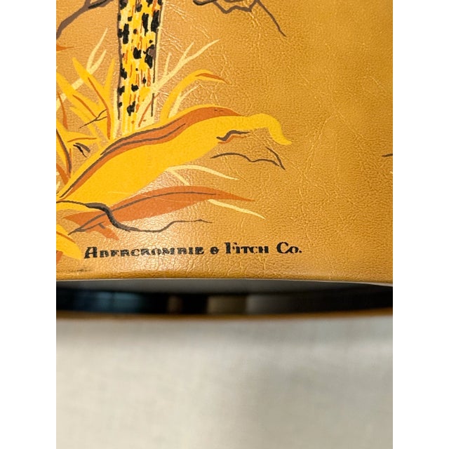 Vintage 1970s Abercrombie & Fitch Cheetah Print Ice Bucket With Faux Bamboo Handle – Retro Safari Home Decor For Sale - Image 9 of 10