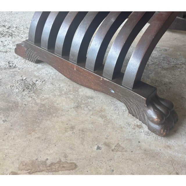 Traditional Vintage Renaissance Revival Savonarola Chair in Carved Walnut For Sale - Image 3 of 9